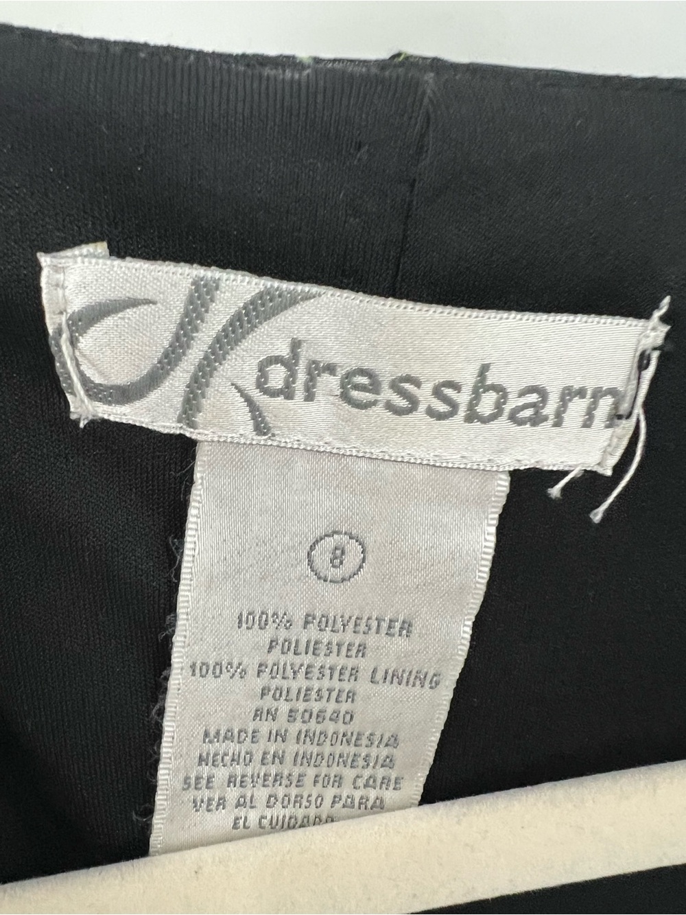 Vintage Dressbarn Y2K black midi dress with Pink Rose Print - Picture 15 of 15